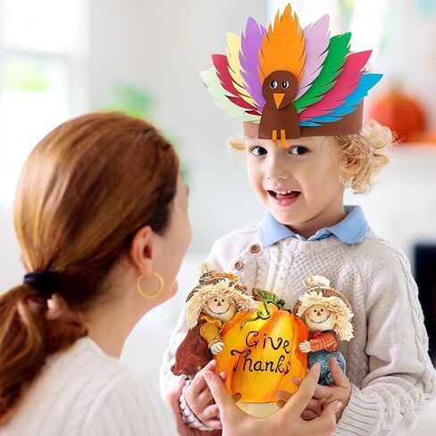 Hodao Autumn Thanksgiving Scarecrow Decoration Handmade Thanksgiving Decoration for Living Room Garden Dining Room Decoration Gifts in Saudi Arabia
