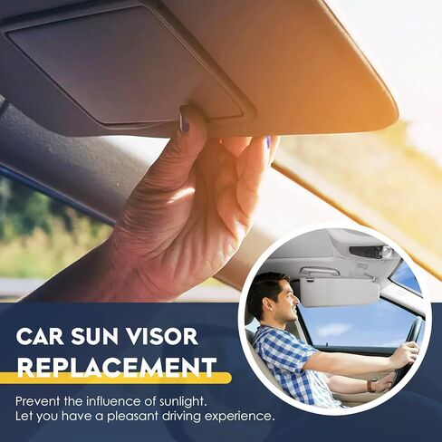 Driver & Passenger Sides Sun Visor with Light Fit for Toyota Camry (Only Fit Models with Sunroof) 2007 2008 2009 2010 2011, Replace for 74310-06770-B0, 74320-06800-B0 (Beige) in Saudi Arabia
