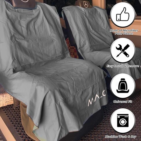 Malo'o SeatGuard Terry Cloth Universal Car Seat Cover – Soft and Warm Dual Layer Seat Cover - Largest on Market, Universal Fit, Truck - Van - RV Seat Protector & Dog Seat Cover in Saudi Arabia