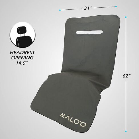Malo'o SeatGuard Terry Cloth Universal Car Seat Cover – Soft and Warm Dual Layer Seat Cover - Largest on Market, Universal Fit, Truck - Van - RV Seat Protector & Dog Seat Cover in Saudi Arabia