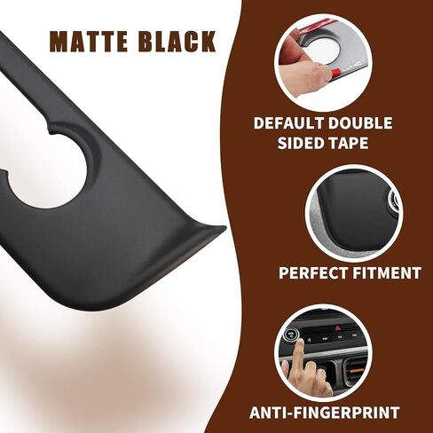 Muslogy Compatible with Ford Maverick Trim Piece Around Radio Controls Center Console Radio Multimedia Control Volume Knob Trim Cover 2022 2023 2024 Accessories (Matt Black) in Saudi Arabia