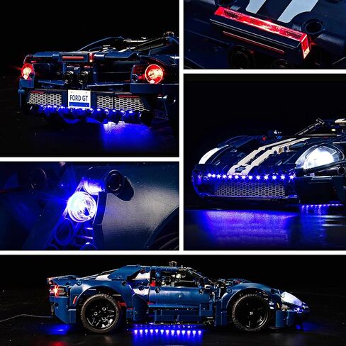 إضاءة LED متوافقة مع سيارة Lego 42154 2022 Ford GT، مجموعة إضاءة متوافقة مع Lego 42154، تعطي الضوء للنموذج، غير متضمنة مجموعة النموذج (نموذج RC) in Saudi Arabia
