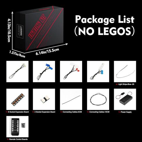 إضاءة LED متوافقة مع سيارة Lego 42154 2022 Ford GT، مجموعة إضاءة متوافقة مع Lego 42154، تعطي الضوء للنموذج، غير متضمنة مجموعة النموذج (نموذج RC) in Saudi Arabia