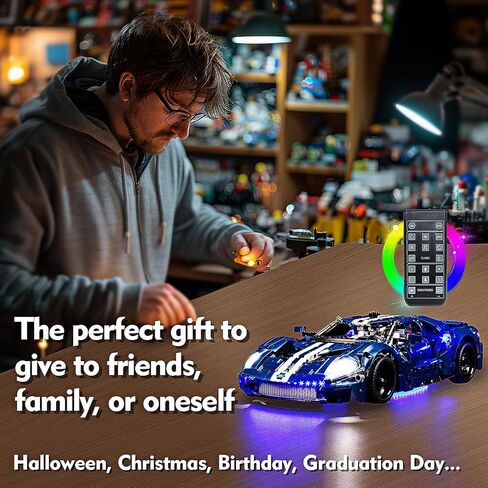 إضاءة LED متوافقة مع سيارة Lego 42154 2022 Ford GT، مجموعة إضاءة متوافقة مع Lego 42154، تعطي الضوء للنموذج، غير متضمنة مجموعة النموذج (نموذج RC) in Saudi Arabia