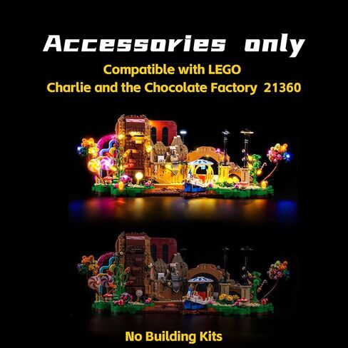 BrickBling LED Light Only, Compatible with Lego Willy Wonka & The Chocolate Factory 21360 - Excluding Model (RC Version Light) in Saudi Arabia