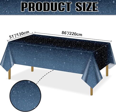 9 Pcs Galaxy Tablecloths, 84 x 84 ''Space Explore Theme Plastic Table Cloth Disposable Use for Kids Outer Space Stars Theme Birthday Decorations in Saudi Arabia