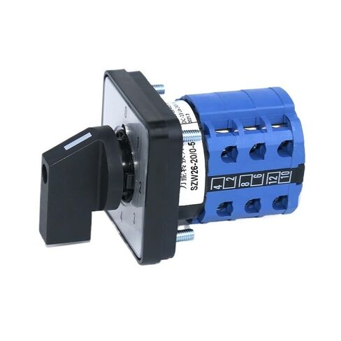 SZW26/LW26-20 6 Position 3 Phase 12 Screws 20A Latching Control Rotary Change Over Cam Switch 48X48 Panel in Saudi Arabia