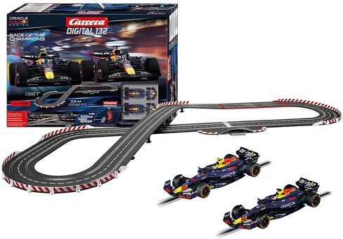 Carrera 30048 Digital 132 Race of The Champions Slot Car Race Track Set, 1:32 Scale, 23.95-Feet Long, Featuring M.Verstappen and S.Perez Cars, Includes Wireless Controllers in Saudi Arabia