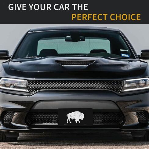 Buffalo Retro Bison Animal Lover- License Plate Aluminum Decorative Front License Plates Funny Metal Car Plate 6"X12" Novelty Vanity Tag Cover with 4 Holes Car Decor Accessory in Saudi Arabia
