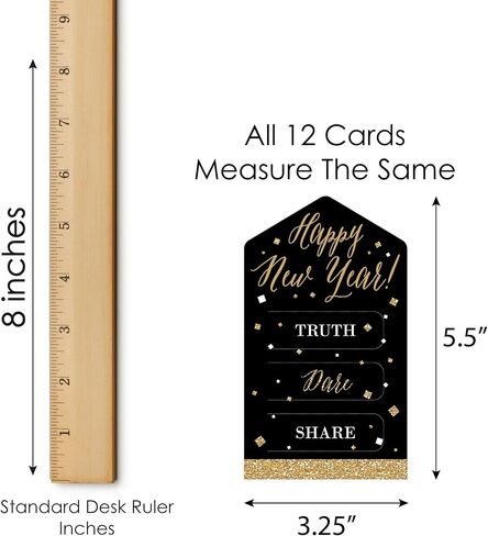 Big Dot of Happiness New Year’s Eve - Gold - New Years Eve Party Game Pickle Cards - Truth, Dare, Share Pull Tabs - Set of 12 in Saudi Arabia