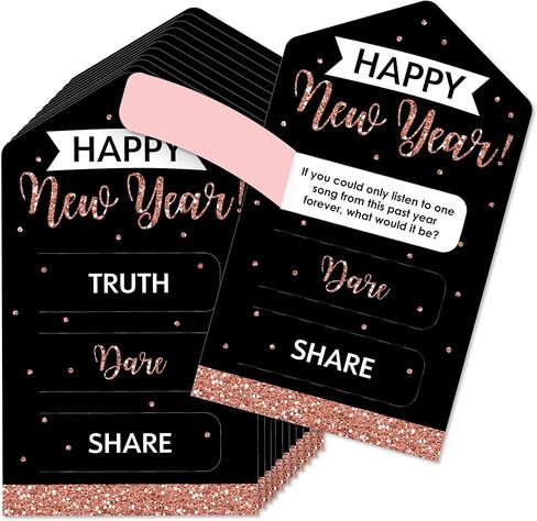 Big Dot of Happiness New Year’s Eve - Gold - New Years Eve Party Game Pickle Cards - Truth, Dare, Share Pull Tabs - Set of 12 in Saudi Arabia