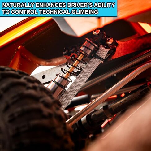 DEEZ Shock BANDZ: [Patent Pending] High-Performance Shock Bands for RC Cars & Vehicles (for Scales 1/8, 1/10, 1/18), 2-Pack, RC Shock Absorbers for Crawlers, Improve Climbing & Control in Saudi Arabia