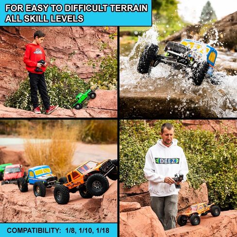 DEEZ Shock BANDZ: [Patent Pending] High-Performance Shock Bands for RC Cars & Vehicles (for Scales 1/8, 1/10, 1/18), 2-Pack, RC Shock Absorbers for Crawlers, Improve Climbing & Control in Saudi Arabia