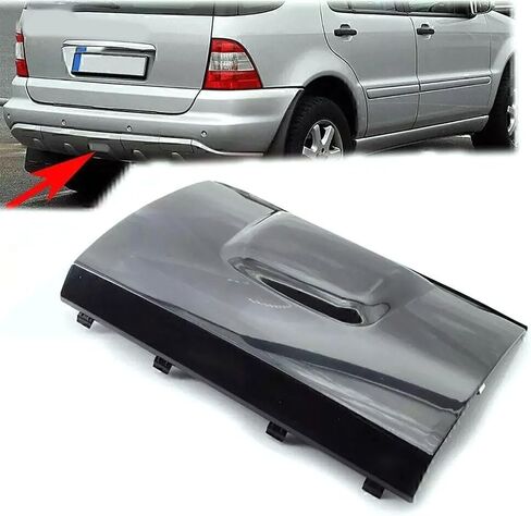 Rear Bumper Center Tow Hitch Hook Cover Cap ABS Black for Mercedes-Benz W163 ML320 ML350 1998-2005 Replace OEM 1638801005 A1638801105 in Saudi Arabia