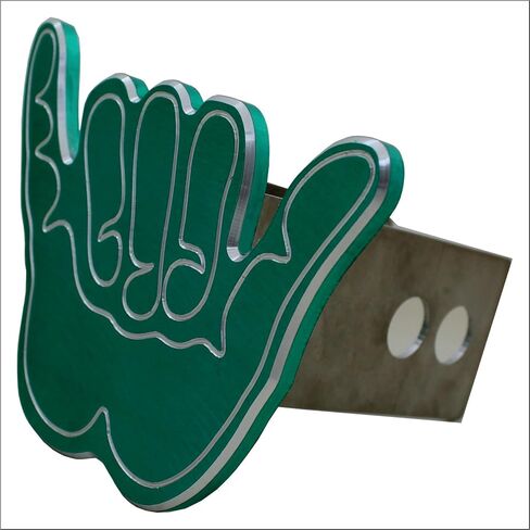 Island Hitch Covers Made in USA Machined from 1/4" Thick 6061 Aluminum in Turtle Design 2" Plug to Prevent Rust Approximate Size 5" X 5" Powder Coated and Laser Engraved (Turtle-Green) in Saudi Arabia