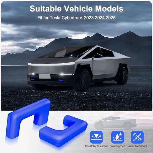 Tow Hook Covers for Tesla Cybertruck 2023 2024 2025,Customized Tow Hitch Covers Compatible with Tesla Cybertruck Accessories,2PCS-Blue in Kuwait