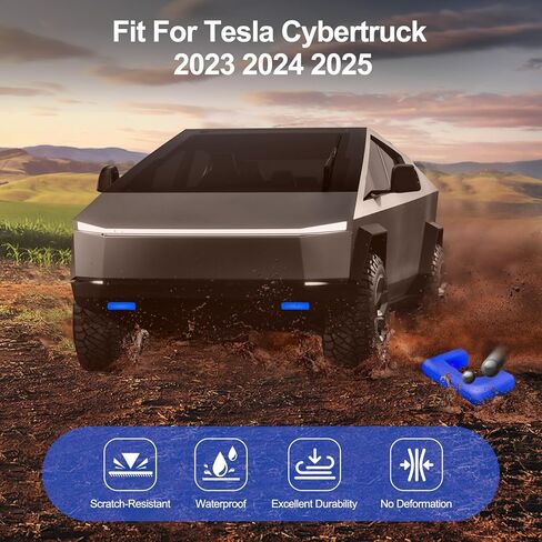 Tow Hook Covers for Tesla Cybertruck 2023 2024 2025,Customized Tow Hitch Covers Compatible with Tesla Cybertruck Accessories,2PCS-Blue in Kuwait