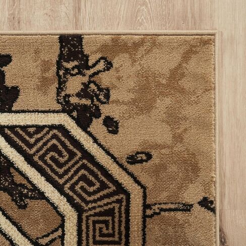 GLORY RUGS Modern Abstract Trellis Area Rug 5x7 Rugs Cream Beige for Home Office Bedroom and Living Room in Saudi Arabia