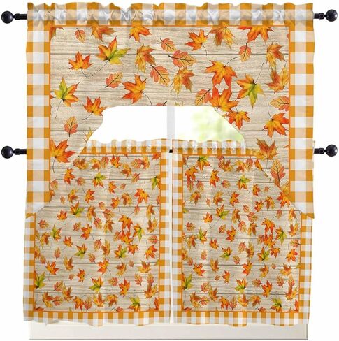 Spring Bee Tulip Sunflower Swag Valance Kitchen Curtains, Rod Pocket Valance Curtain Panels for Bedroom Living Room Bathroom Cafe Windows, Summer Red Truck Flower Floral 56''x36'' in Saudi Arabia