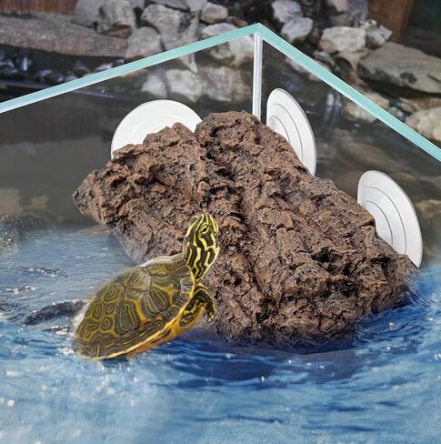 kathson Reptile Rock Hideout Cave,Tortoise Hide Caves,Resin Hides Shelter,Reptile Green Plant Decoration Habitat Decor Terrarium Accessories for Lizards Bearded Dragon Gecko Turtles Spiders in Kuwait