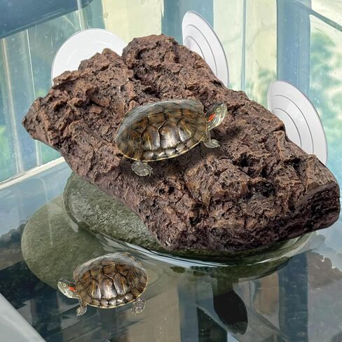kathson Reptile Rock Hideout Cave,Tortoise Hide Caves,Resin Hides Shelter,Reptile Green Plant Decoration Habitat Decor Terrarium Accessories for Lizards Bearded Dragon Gecko Turtles Spiders in Kuwait