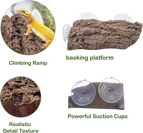 kathson Reptile Rock Hideout Cave,Tortoise Hide Caves,Resin Hides Shelter,Reptile Green Plant Decoration Habitat Decor Terrarium Accessories for Lizards Bearded Dragon Gecko Turtles Spiders in Kuwait