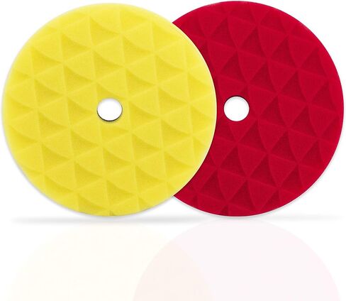 7" Black Diamond (1) Yellow High Cut Foam Pad + (1) Red Finishing Foam Pad to fit 6" Backing Plates in Saudi Arabia