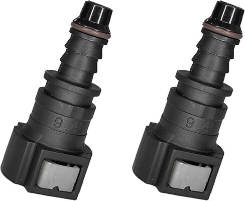 2PCS Fuel Line Quick Connector, Straight Quick Connect Fuel Line Fittings Repair Kit, High Pressure Oil Pump Fuels Hose Pipe Quickly Connect Plug for 3/8 SAE to 5/16 ID Nylon Tubing（Straight） in Saudi Arabia