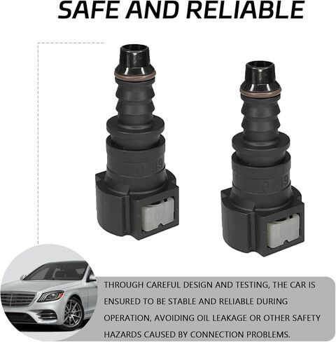 2PCS Fuel Line Quick Connector, Straight Quick Connect Fuel Line Fittings Repair Kit, High Pressure Oil Pump Fuels Hose Pipe Quickly Connect Plug for 3/8 SAE to 5/16 ID Nylon Tubing（Straight） in Saudi Arabia