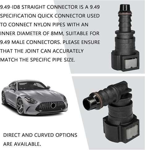 2PCS Fuel Line Quick Connector, Straight Quick Connect Fuel Line Fittings Repair Kit, High Pressure Oil Pump Fuels Hose Pipe Quickly Connect Plug for 3/8 SAE to 5/16 ID Nylon Tubing（Straight） in Saudi Arabia