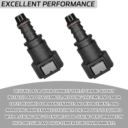 2PCS Fuel Line Quick Connector, Straight Quick Connect Fuel Line Fittings Repair Kit, High Pressure Oil Pump Fuels Hose Pipe Quickly Connect Plug for 3/8 SAE to 5/16 ID Nylon Tubing（Straight） in Saudi Arabia