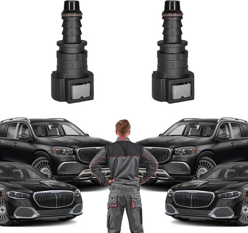 2PCS Fuel Line Quick Connector, Straight Quick Connect Fuel Line Fittings Repair Kit, High Pressure Oil Pump Fuels Hose Pipe Quickly Connect Plug for 3/8 SAE to 5/16 ID Nylon Tubing（Straight） in Saudi Arabia
