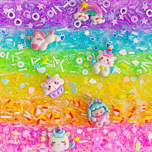 مجموعة سلايم كبيرة مسبقة الصنع بوزن 48 أونصة سائلة، 18 عبوة سلايم تتضمن 6 سلايم زبدة، 6 سلايم سحابي و6 سلايم كريستالي شفاف، هدايا حفلات للأطفال، 56 قطعة سلايم مع إضافات مكعب جيلي in Kuwait