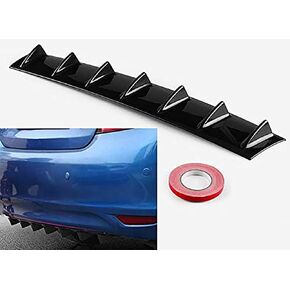 موزع شفة المصد الخلفي العالمي، 6 بوصة، نمط 7 زعانف القرش، أسود لامع in Kuwait