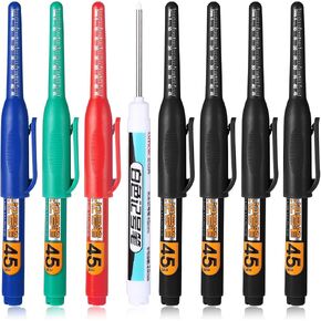8 Pcs Long Head Deep Hole Marker Long Nib Waterproof Marker Multi-purpose Deep Reach Markers Quick Dry Colorful Carpenter Pen 45mm Reach Permanent Pen for Bathroom Woodworking Decoration Construction in Saudi Arabia