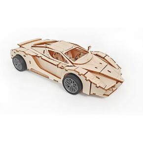 مجموعة نماذج سيارة خشبية قابلة للبناء - لعبة مركبة ذاتية التجميع مكونة من 87 قطعة، مشروع ألغاز مصنوع يدويًا للأطفال والكبار (9.4 × 4.3 × 2.4 بوصة) in Kuwait