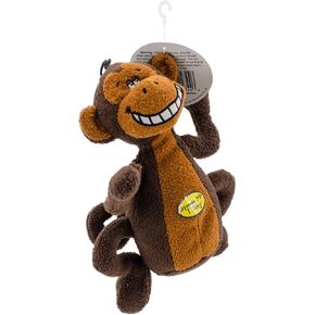 Multipet Deedle Dude 8-Inch Singing Monkey Plush Dog Toy, Brown in Saudi Arabia