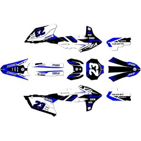 مجموعة رسومات لـ Yamaha YZ450F 2023-25 ​​وYZ250F 2024-26 Evader Series Smoke 21 Mil - إصدار احترافي - ملصق دراجة نارية Dirt Pit Bike، ملصق سباق Dirtbike Motocross بدون بلاستيك in Saudi Arabia