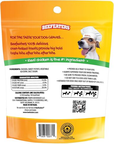 Beefeaters Sweet Potato Wrap Chicken Jerky, 28oz in Kuwait