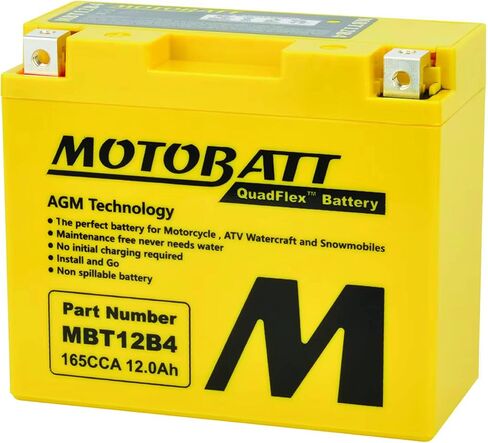 MotoBatt DB Electrical MBT12B4 Battery Compatible With/Replacement For Motobatt Battery 11Ah,Ducati, Triumph, Yamaha Motorcycle in Saudi Arabia