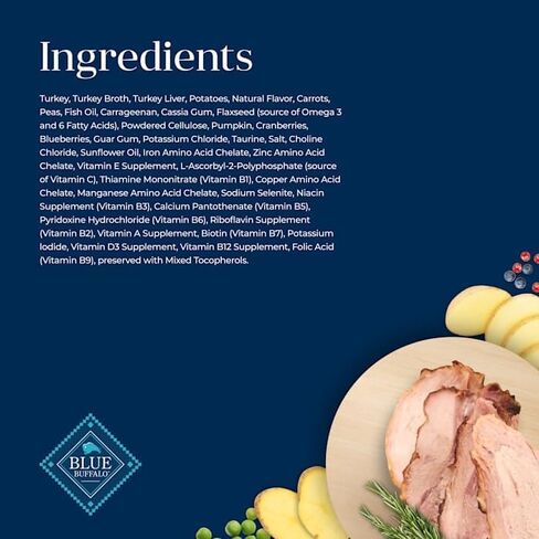 Blue Buffalo Basics Skin & Stomach Care, Grain Free Natural Adult Pate Wet Cat Food, Indoor Turkey 5.5-oz cans (Pack of 24) in Saudi Arabia