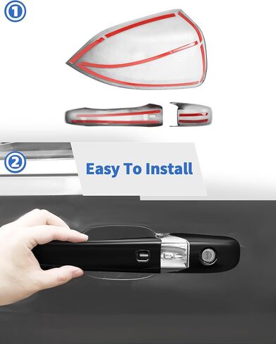 Carbon Fiber Exterior Side View Mirror Covers Caps & Door Handle Covers Trim Fit for 2010-2020 Jeep Grand Cherokee in Saudi Arabia
