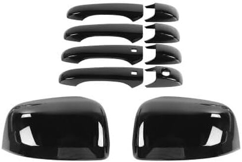Carbon Fiber Exterior Side View Mirror Covers Caps & Door Handle Covers Trim Fit for 2010-2020 Jeep Grand Cherokee in Saudi Arabia