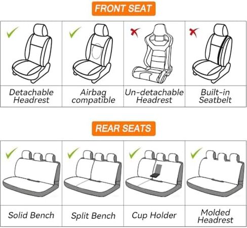 Car Seat Covers Fit for Honda CRV 2007-2024,2025,Full Set Leather Seat Cover,Airbag Compatible Car Seat Cushions,Waterproof Seat Covers for Cars(with Pillows,Beige) in Saudi Arabia