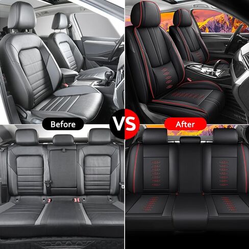 Car Seat Covers Fit for Honda CRV 2007-2024,2025,Full Set Leather Seat Cover,Airbag Compatible Car Seat Cushions,Waterproof Seat Covers for Cars(with Pillows,Beige) in Saudi Arabia