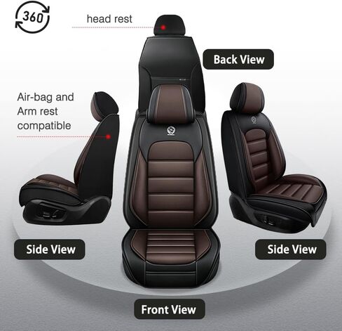 Car Seat Covers for GMC Yukon XL 2006-2024 Durable Leather Seat Cover Waterproof Seat Covers All Weather Car Seat Automotive Seat Protector(5 Seats,Black&Green-Standard) in Saudi Arabia