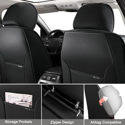Car Seat Covers for GMC Yukon XL 2006-2024 Durable Leather Seat Cover Waterproof Seat Covers All Weather Car Seat Automotive Seat Protector(5 Seats,Black&Green-Standard) in Saudi Arabia