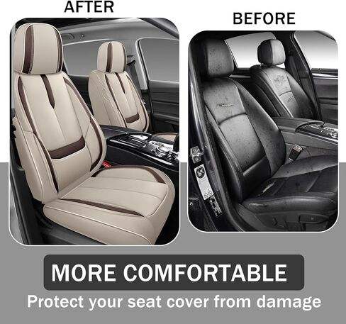 Car Seat Cover for Acura TL 1999-2014,Premium Faux Leather Seat Cover | Breathable Waterproof Sports Drive in Style,Easy to Install Seat Covers (Full Set/Black) in Kuwait