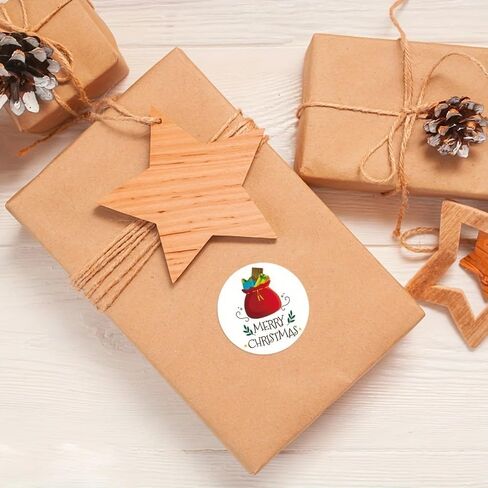 500Pcs Merry Christmas Stickers, Festive Holiday Labels for Party, Envelopes, Stationery, Cards, Gift Sealing - Assorted Designs in Saudi Arabia