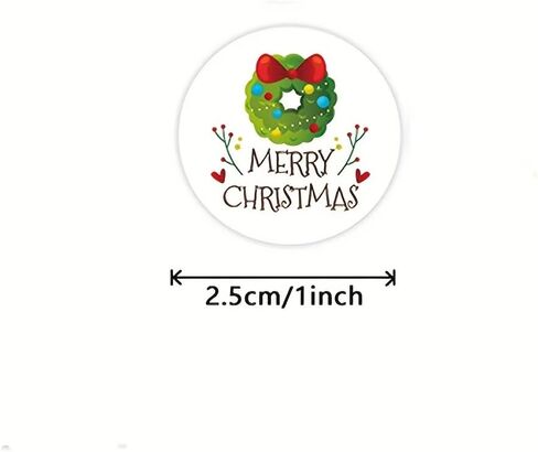 500Pcs Merry Christmas Stickers, Festive Holiday Labels for Party, Envelopes, Stationery, Cards, Gift Sealing - Assorted Designs in Saudi Arabia